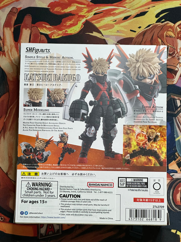 S.H. Figuarts My Hero Academia Katsuki Bakugo Action Figure USA In Hand