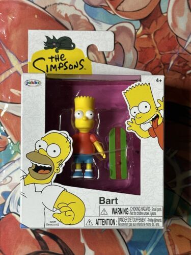 JAkks Pacific The Simpsons Bart Simpson 2.5 Inch Mini Figure 2024 Skateboard New