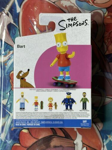 JAkks Pacific The Simpsons Bart Simpson 2.5 Inch Mini Figure 2024 Skateboard New
