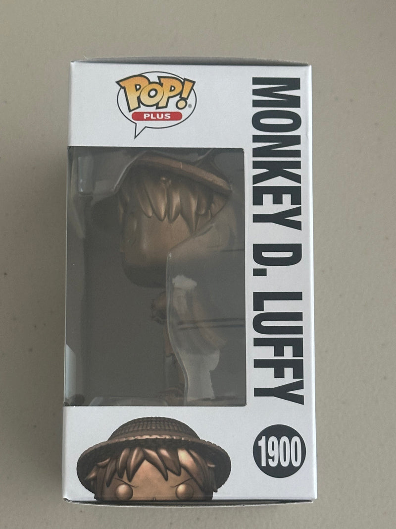 Funko Exclusive Pop Plus One Piece Monkey D Luffy 1900 Statue Bronze IN HAND