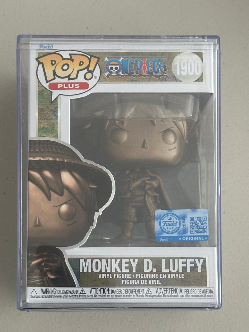Funko Exclusive Pop Plus One Piece Monkey D Luffy 1900 Statue Bronze IN HAND