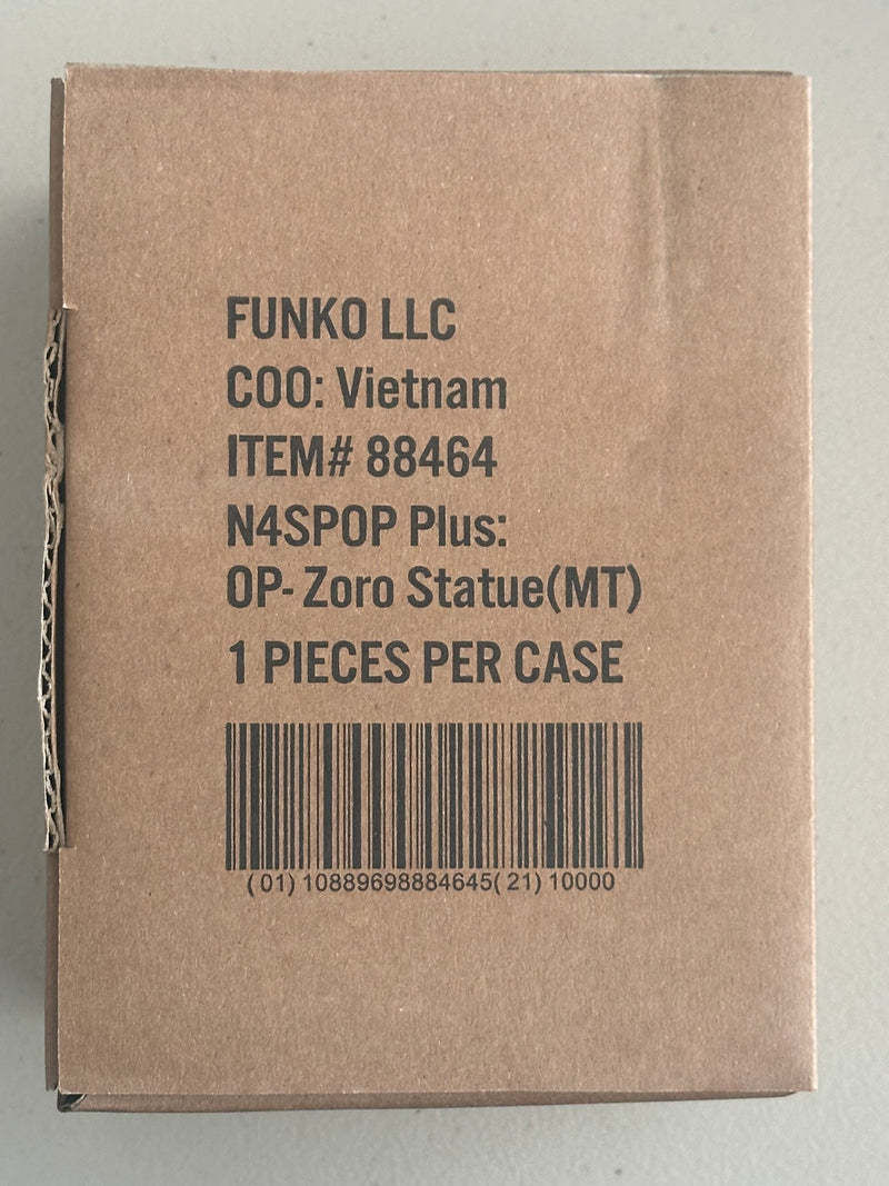 Funko Pop! One Piece Plus Roronoa Zoro Bronze Statue Figure #1901 + Protector