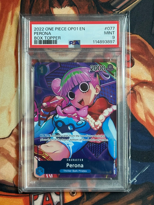 Perona (Box Topper) OP01-077 Romance Dawn Foil PSA 9 One Piece TCG