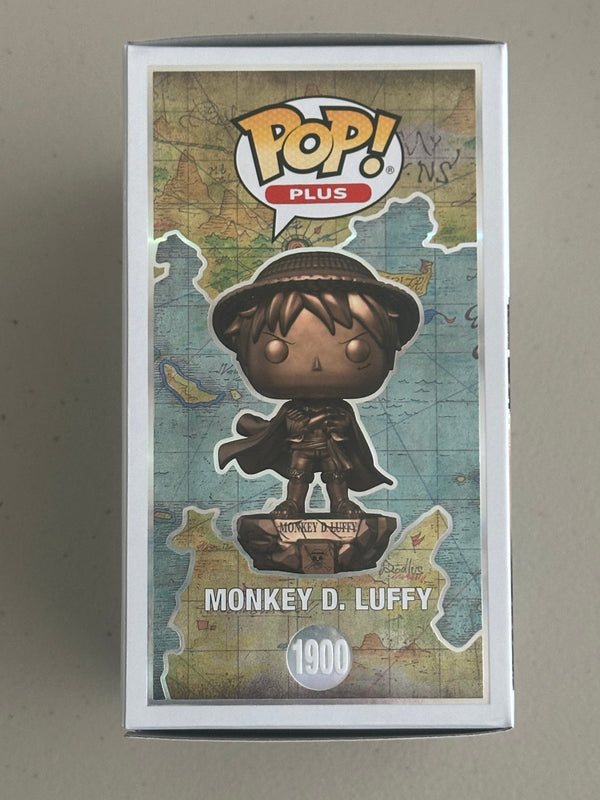 Funko Exclusive Pop Plus One Piece Monkey D Luffy 1900 Statue Bronze IN HAND