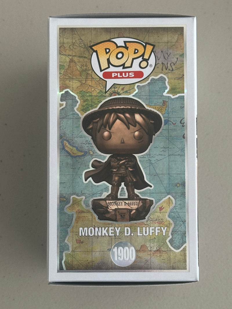 Funko Exclusive Pop Plus One Piece Monkey D Luffy 1900 Statue Bronze IN HAND