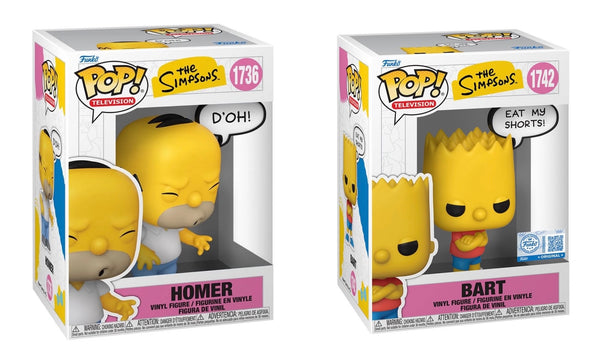 The Simpsons Bart W Homer (Pop! Saying) Funko Pop! #1742 - Specialty Series Bundle