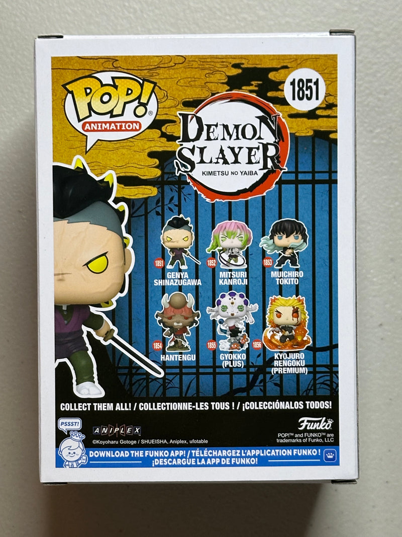 Funko Pop! Demon Slayer Genya Shinazugawa (Demon Form) #1851 w/Premium Protector