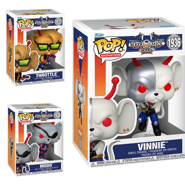 Biker Mice From Mars Funko Pop! Final Sale Presale Set Of 3