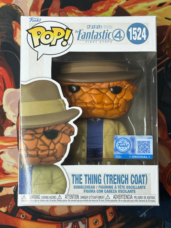 Funko Pop! The Fantastic Four- The Thing (Trench Coat) #1524 W Protector IN HAND