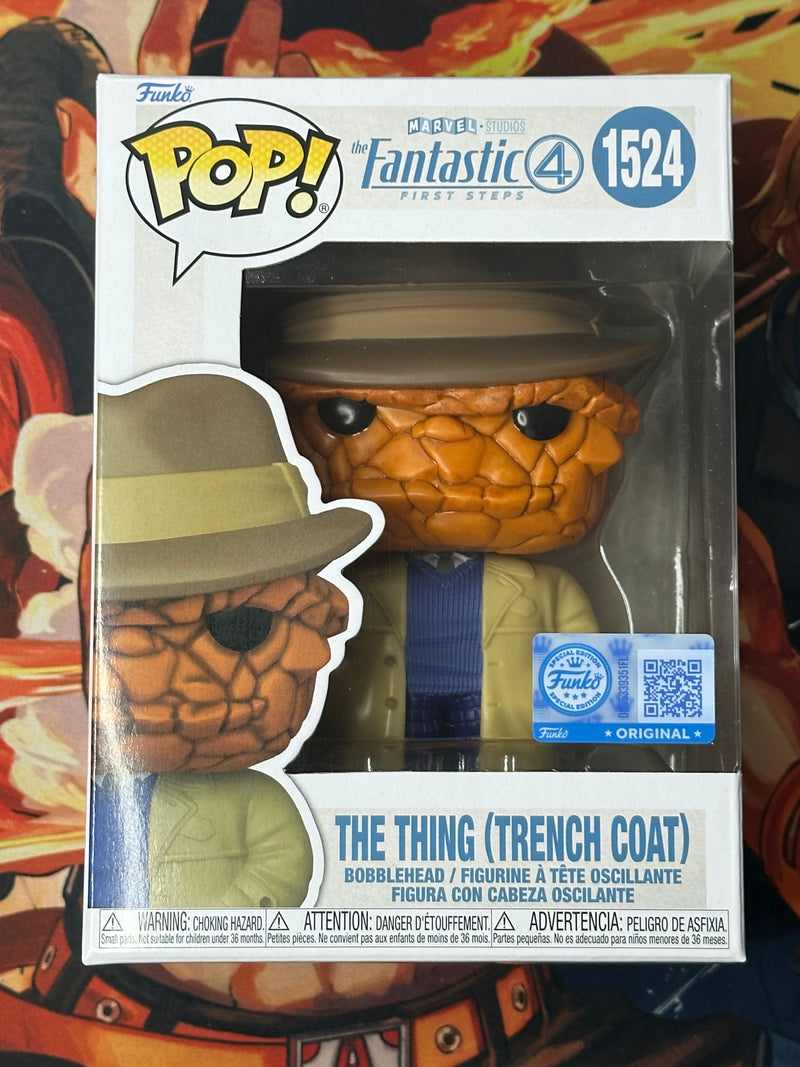 Funko Pop! The Fantastic Four- The Thing (Trench Coat) #1524 W Protector IN HAND