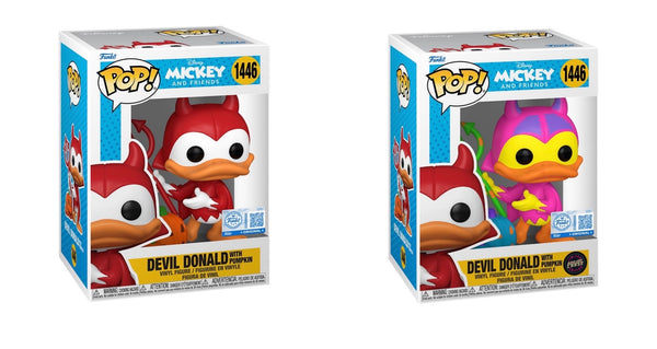 Mickey and Friends Devil Donald with Pumpkin Funko Pop! Vinyl Figure #1446 - Specialty Series W Chase