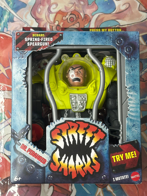 Street Sharks - Dr. Piranoid 30th Anniversary 6" Action Figure New Face Changing